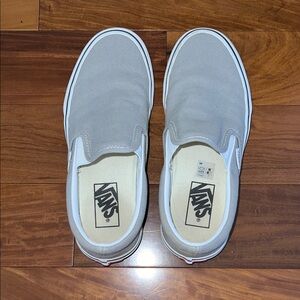 Vans Light Gray Unisex Slip-On Shoes